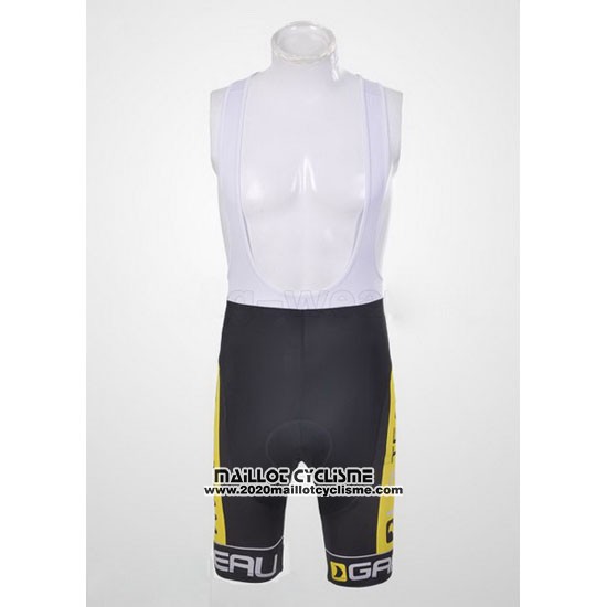 2011 Maillot Ciclismo Louis Garneau Noir et Jaune Manches Courtes et Cuissard